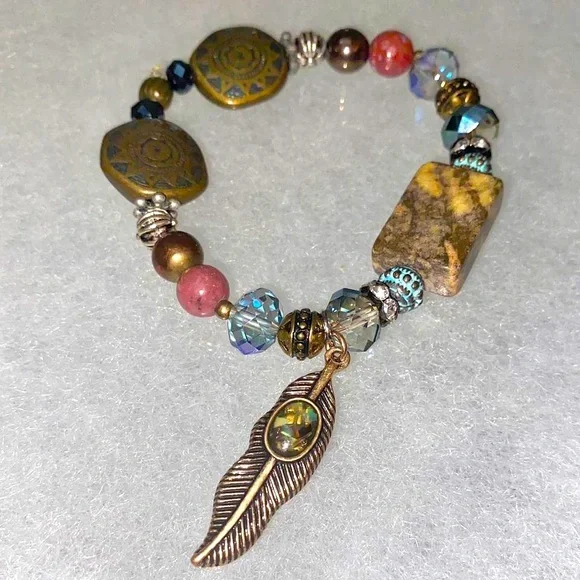 Vintage Handmade Boho Beaded Bracelets - Picture 5 of 6